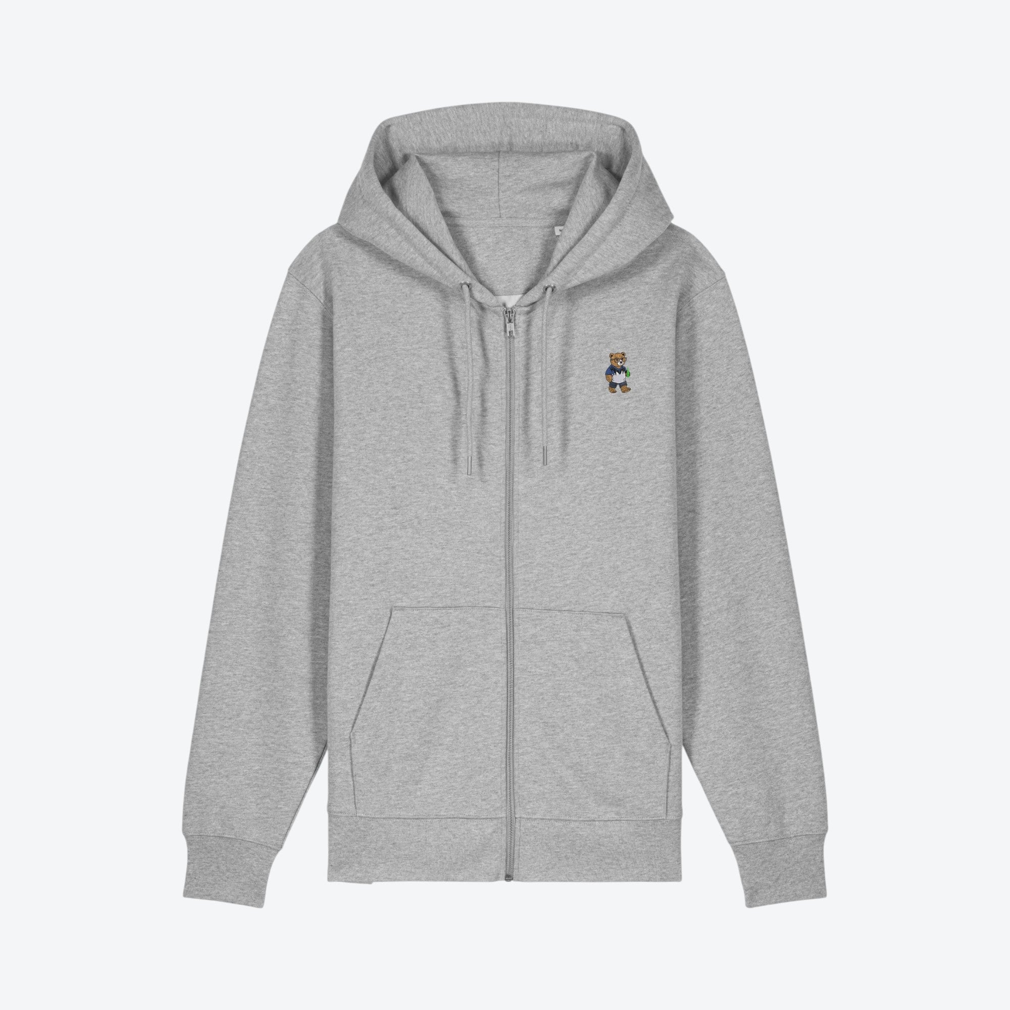 Zip-Hoodie - Herr BĂ€rt mit Stadionbier