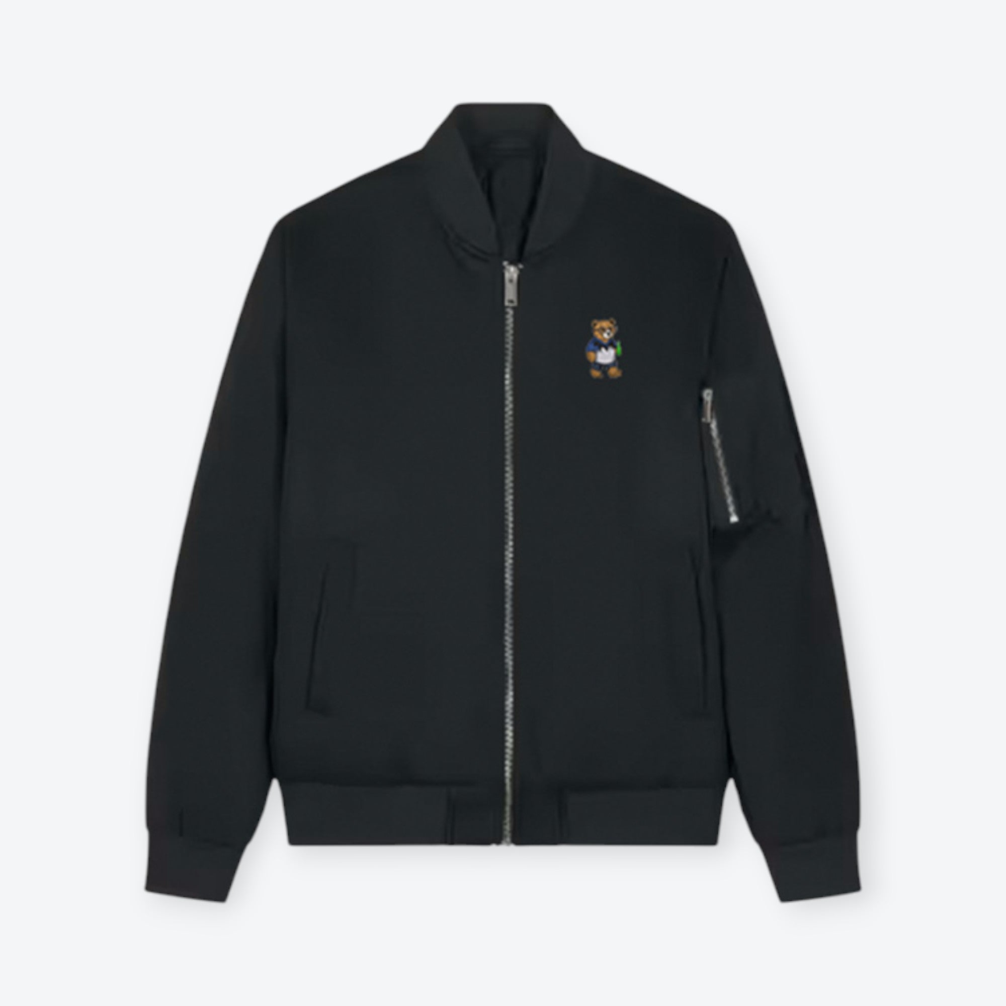 Bombärjacke - Herr Bärt mit Stadionbier