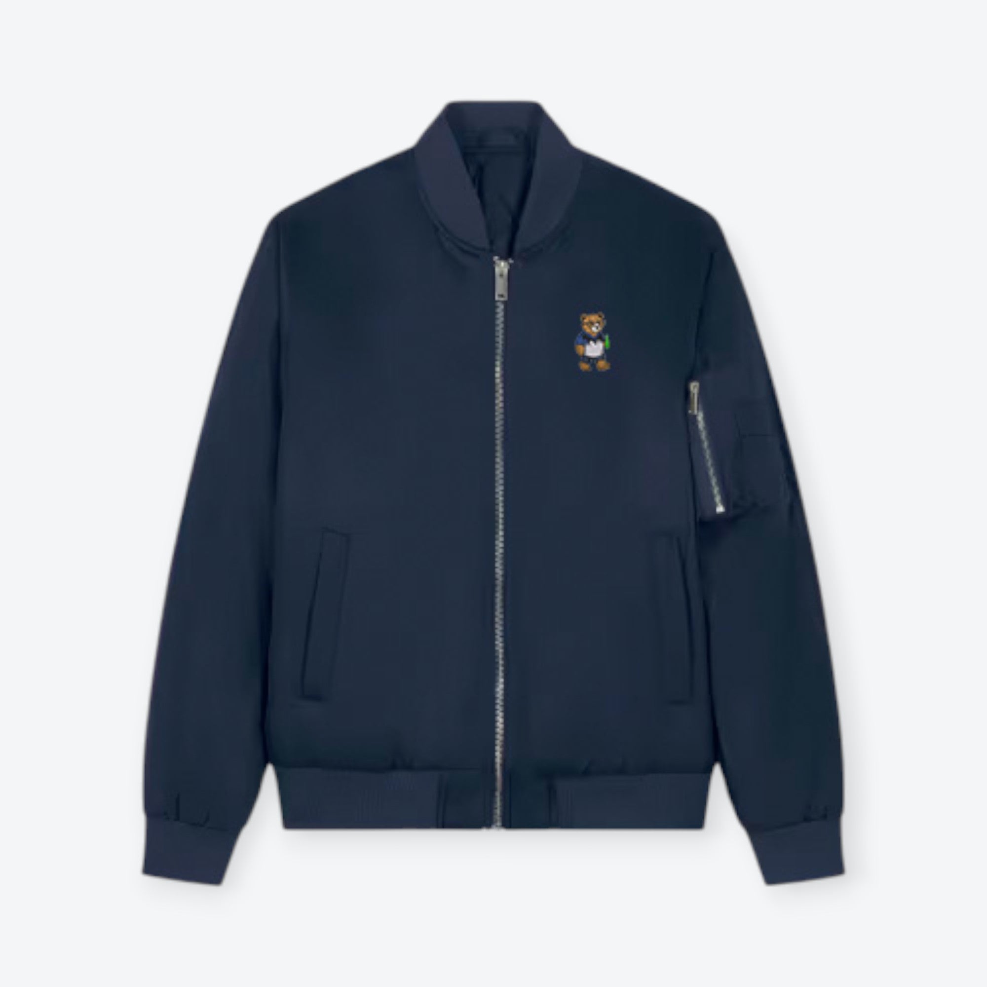 Bombärjacke - Herr Bärt mit Stadionbier