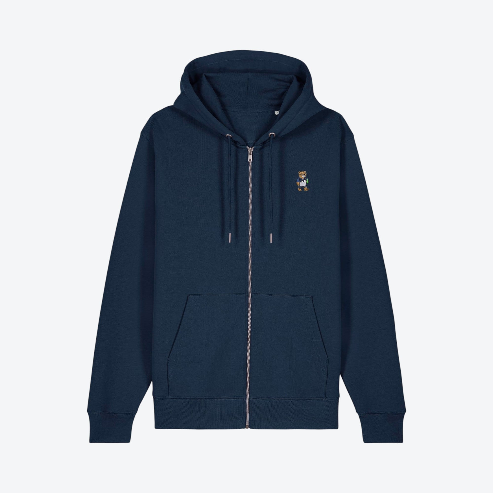 Zip-Hoodie - Herr Bärt mit Stadionbier
